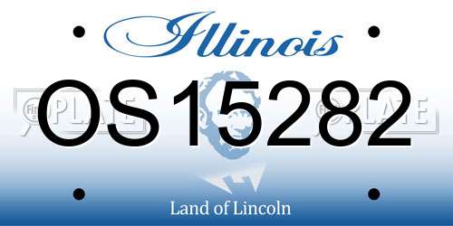 OS15282 Illinois License Plate