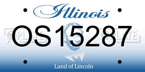 OS15287 Illinois License Plate