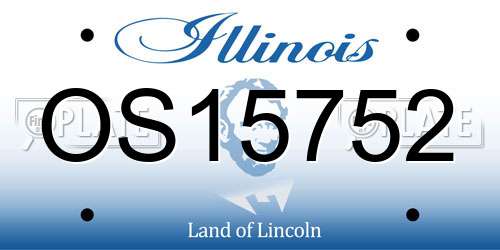 OS15752 Illinois License Plate