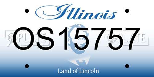 OS15757 Illinois License Plate