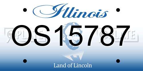 OS15787 Illinois License Plate
