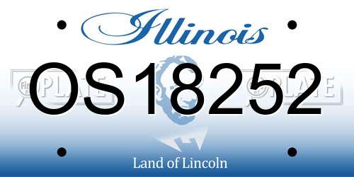 OS18252 Illinois License Plate
