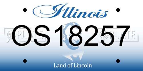 OS18257 Illinois License Plate