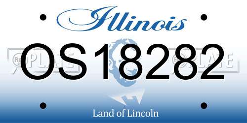 OS18282 Illinois License Plate
