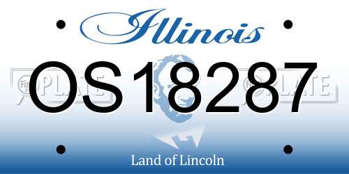 OS18287 Illinois License Plate