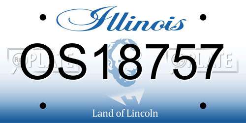 OS18757 Illinois License Plate