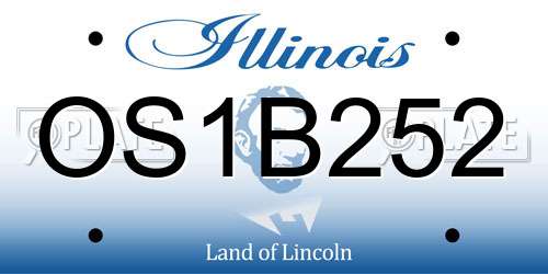 OS1B252 Illinois License Plate
