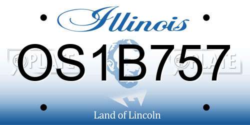 OS1B757 Illinois License Plate