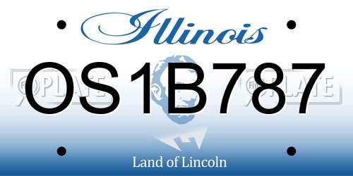 OS1B787 Illinois License Plate