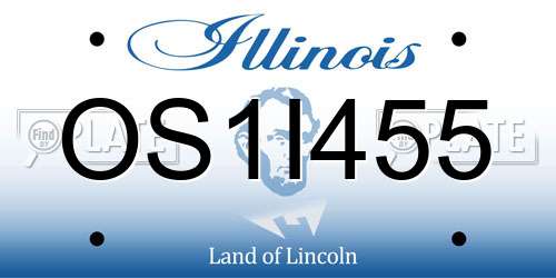 OS1I455 Illinois License Plate
