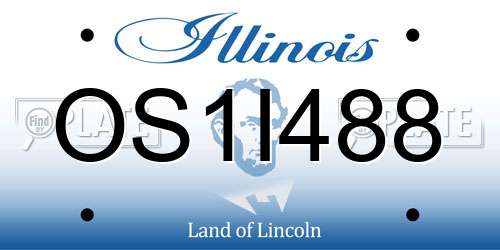 OS1I488 Illinois License Plate