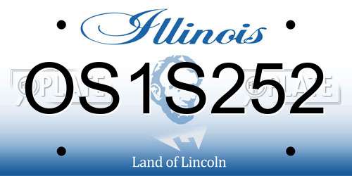 OS1S252 Illinois License Plate