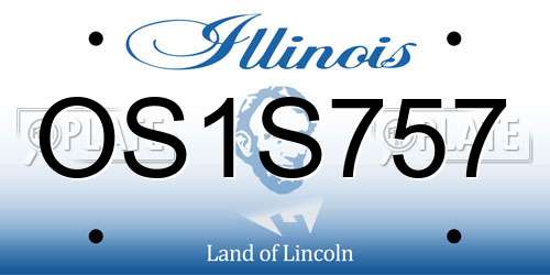 OS1S757 Illinois License Plate