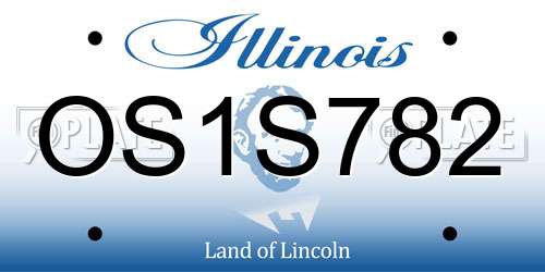 OS1S782 Illinois License Plate