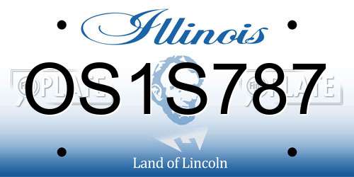OS1S787 Illinois License Plate