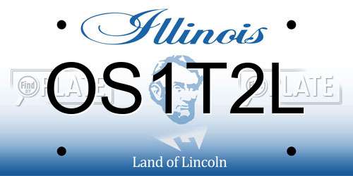 OS1T2L Illinois License Plate