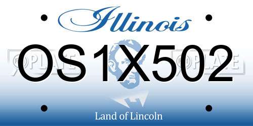 OS1X502 Illinois License Plate