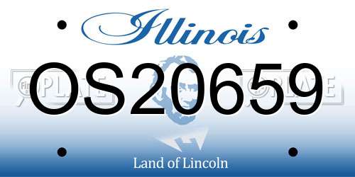 OS20659 Illinois License Plate