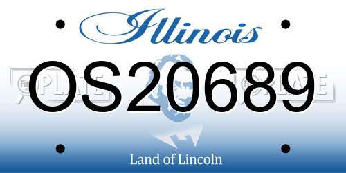 OS20689 Illinois License Plate