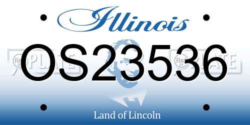 OS23536 Illinois License Plate