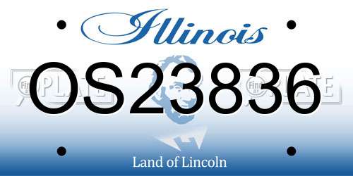 OS23836 Illinois License Plate