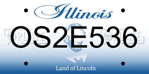 OS2E536 Illinois License Plate