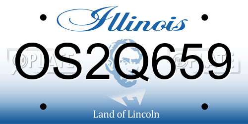OS2Q659 Illinois License Plate