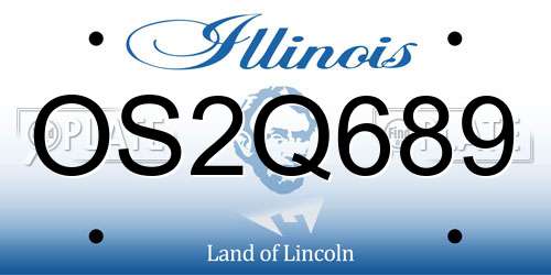 OS2Q689 Illinois License Plate