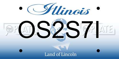 OS2S7I Illinois License Plate