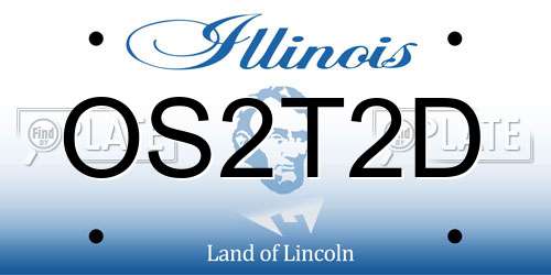 OS2T2D Illinois License Plate