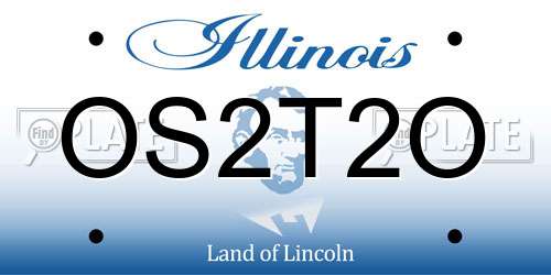 OS2T2O Illinois License Plate