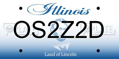OS2Z2D Illinois License Plate