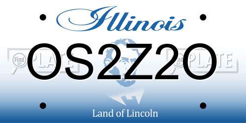 OS2Z2O Illinois License Plate