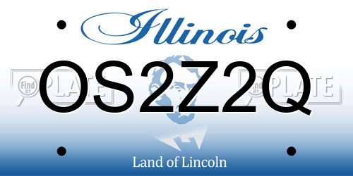 OS2Z2Q Illinois License Plate