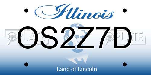 OS2Z7D Illinois License Plate