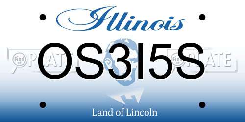OS3I5S Illinois License Plate