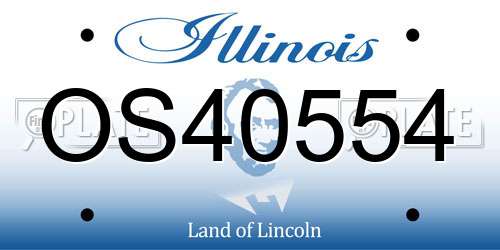 OS40554 Illinois License Plate