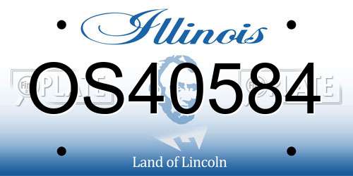 OS40584 Illinois License Plate