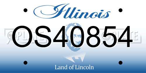 OS40854 Illinois License Plate