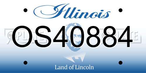 OS40884 Illinois License Plate