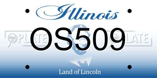 OS509 Illinois License Plate