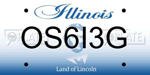 OS6I3G Illinois License Plate
