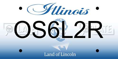 OS6L2R Illinois License Plate