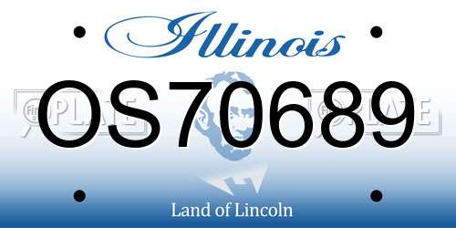 OS70689 Illinois License Plate