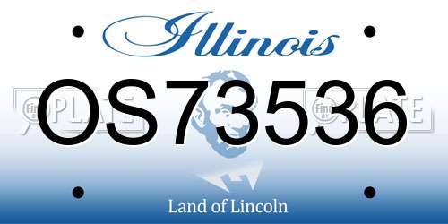 OS73536 Illinois License Plate