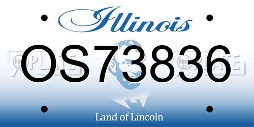 OS73836 Illinois License Plate