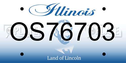 OS76703 Illinois License Plate