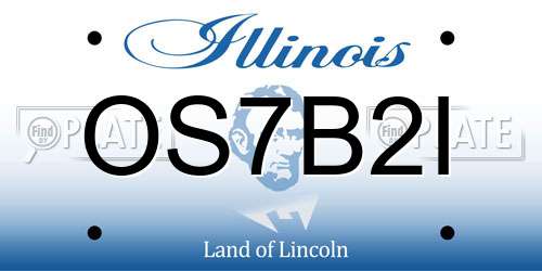 OS7B2I Illinois License Plate