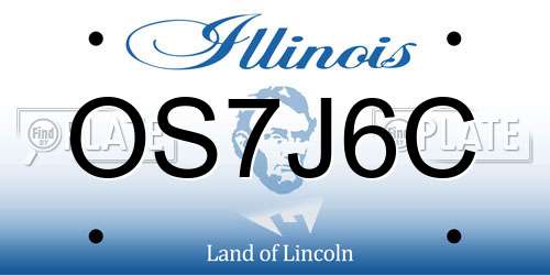 OS7J6C Illinois License Plate