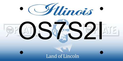 OS7S2I Illinois License Plate
